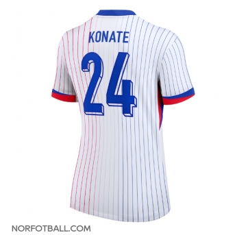 Billige Fotballdrakt Frankrike Ibrahima Konate #24 Replika Bortedrakt Dame EM 2024 Kortermet